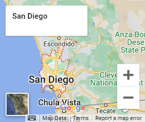 Map Dumpster Rental San Diego